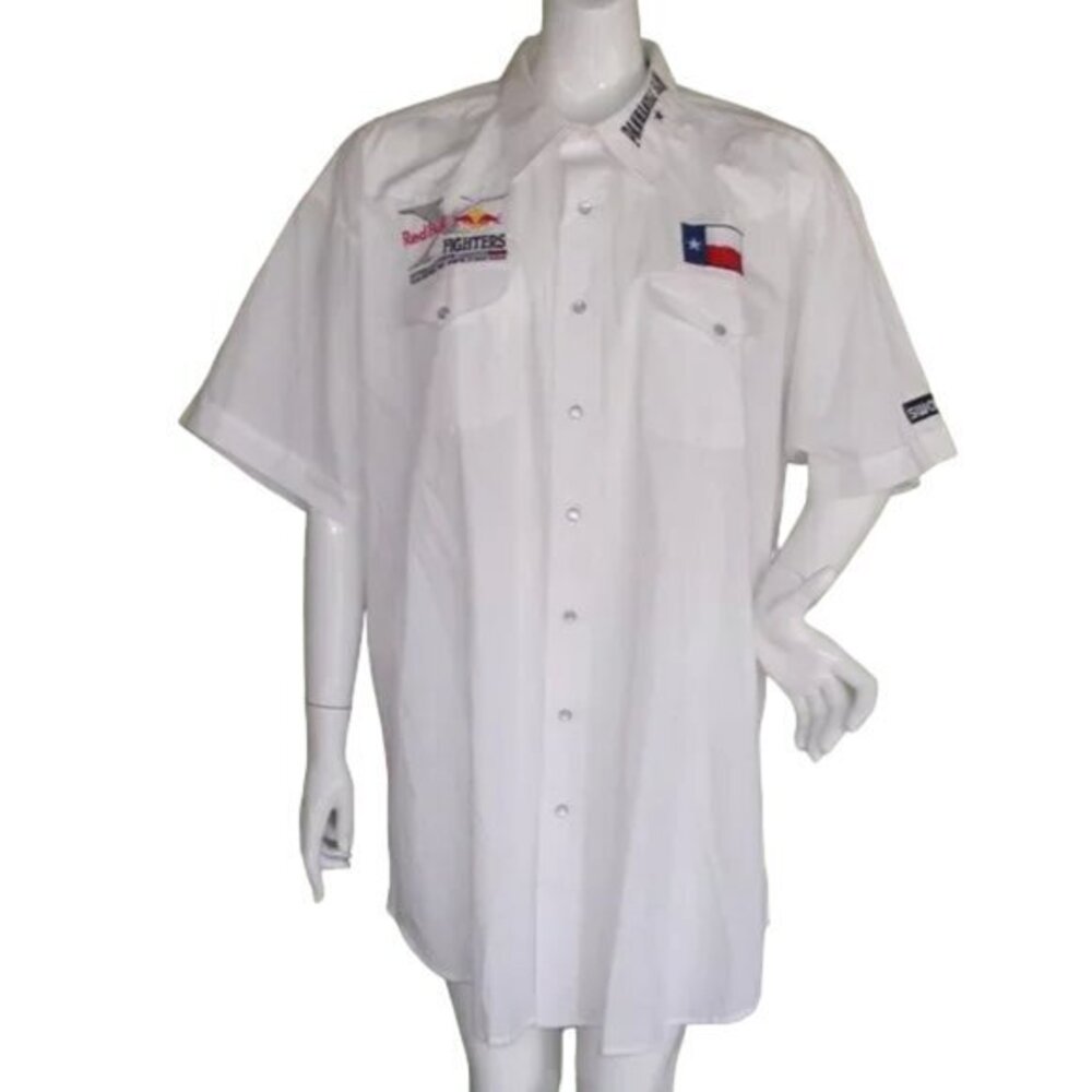 RED BULL X-FIGHTER Shirt, XXL, White, Embroidered, 2009, Free style Motocross
